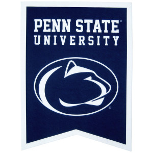 felt dovetail banner with Penn State University and Athletic Logo